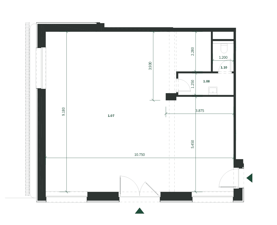 Pôdorys Nebyt. priestor 1.1