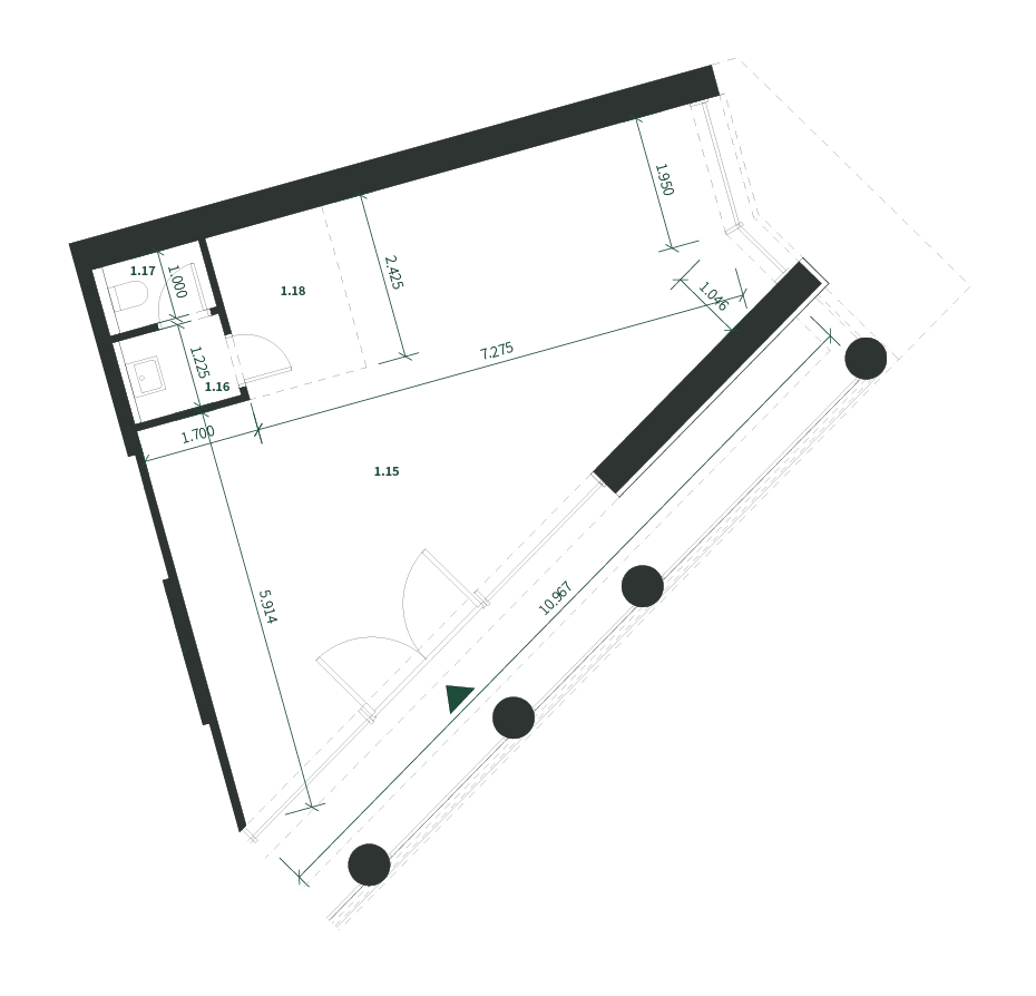 Pôdorys Nebyt. priestor 1.3